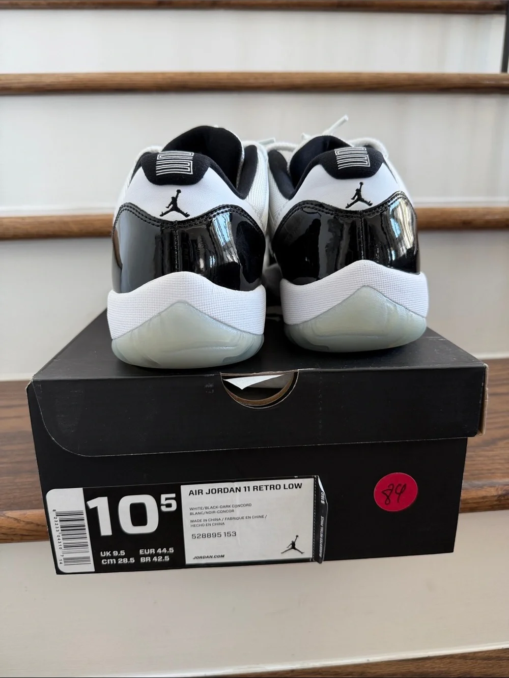 Air Jordan 11 Retro Low Top Sneaker – White and Black Patent - Concord 11 Lows